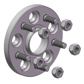 Проставки для вылета колес на Buick 10 мм 5x105 dia 56,6 (STUD12x1.5)
