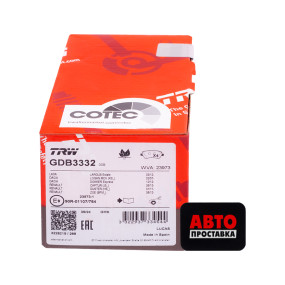 Тормозные колодки дисковые TRW GDB3332